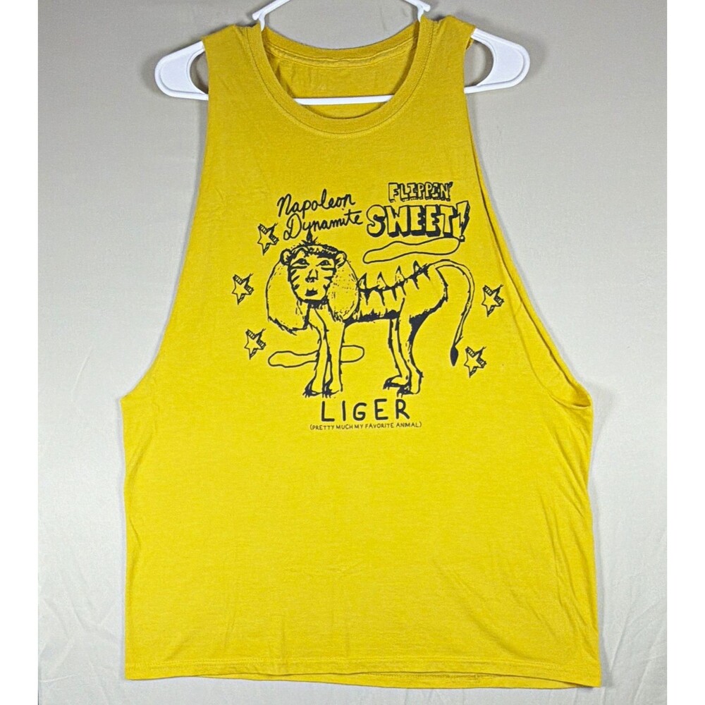 Napoleon Dynamite Flippin Sweet Liger Thrashed/Shredded Cut-Off Mens L T-Shirt